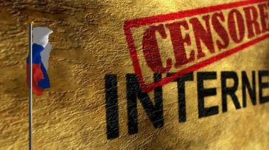 Sansürlü internete karşı direkte Rus bayrağı