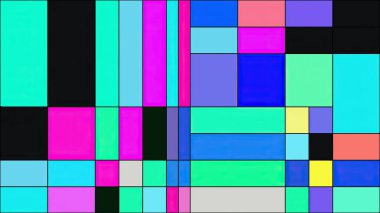 Renkli dikdörtgenler mondrian tarzı sanat resimlemesi