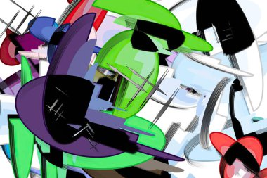 Soyut parlak geometrik arkaplan graffiti desenini tekrarlıyor