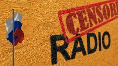 Sansürlü radyoya karşı direkte Rus bayrağı