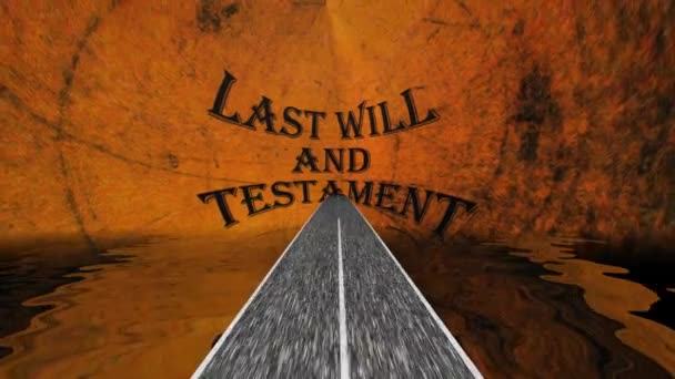 Köra in i den sista viljan och testamentet — Stockvideo