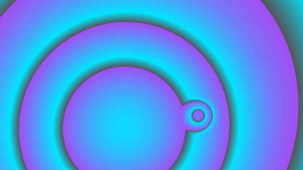 Diseños abstractos y formas Círculos de gradiente de animación — Vídeo de stock