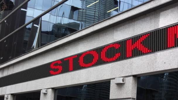 LED signboard stock market crash — Stockvideo