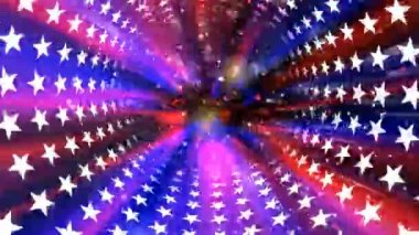 Mor eşmerkezli dönen yıldızlar canlandırması