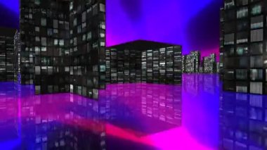 Dijital bilim, yüksek teknoloji, akıllı şehir.