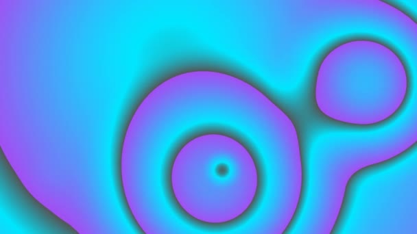 Diseños abstractos y formas Círculos de gradiente de animación — Vídeo de stock