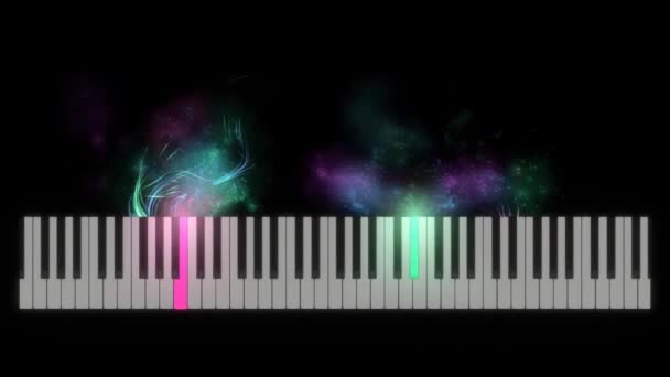 Particles floating out od piano keyboard — Video