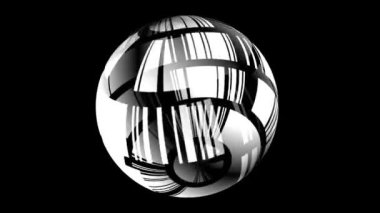 Dönen küre üzerinde bit akış dijital piksel