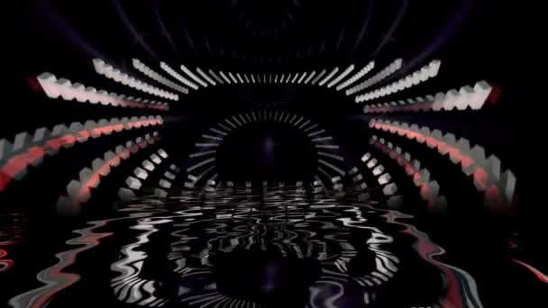 Abstrakter Futuristischer Digitaler Hintergrund Der Sich Wasser Spiegelt — Stockvideo