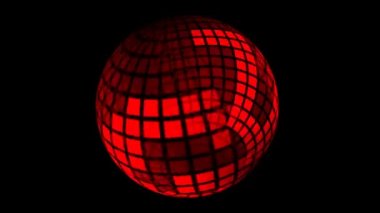 Disko topu siyahın üzerinde dönüyor