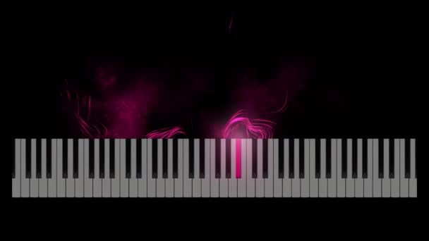 Particles Floating Out Piano Keyboard — Video