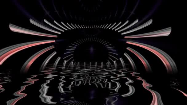 Abstrakter Futuristischer Digitaler Hintergrund Der Sich Wasser Spiegelt — Stockvideo