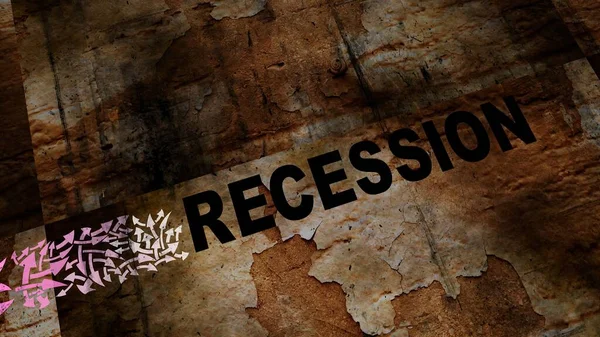 Economy Recession Text Crossroad Different Ways Arrows — Stock Photo, Image