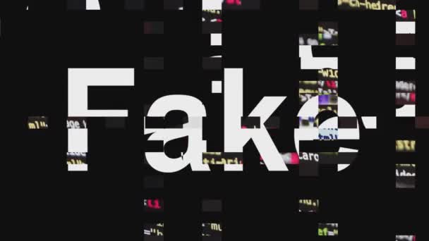 Fake Data Screen Glitch Effect — Stockvideo