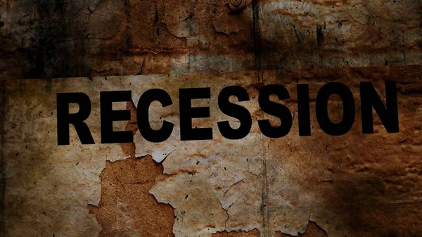 Economy Recession Text Crossroad Different Ways Arrows — Stock Photo, Image