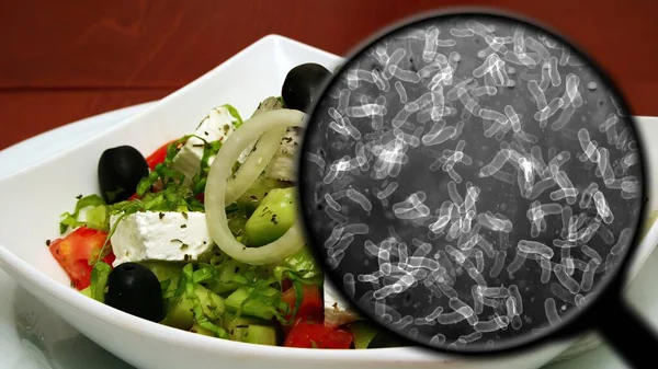 Searching Bacteria Vegetables — Stock Photo, Image