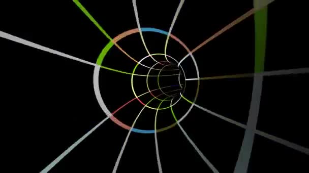 Driving Colorful Grid Tunnel — Wideo stockowe