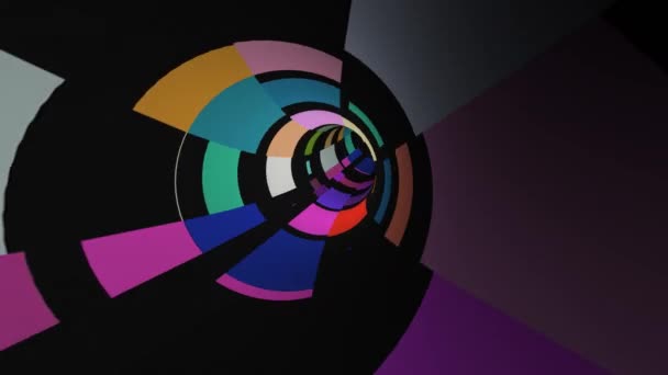 Travel Colorful Stripes Tunnel — Stockvideo