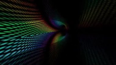 Driving through the Colorful dots tunnel