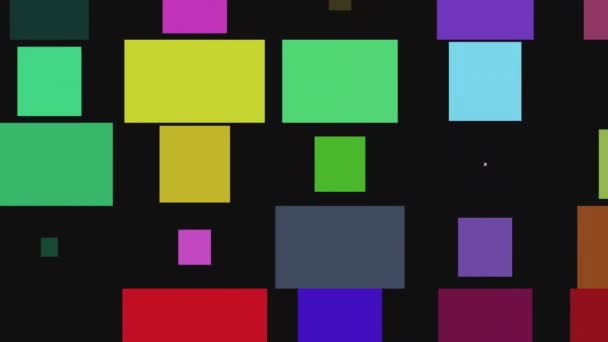 Psychedelic Colorful Blocks Squares Pulsing — ストック動画