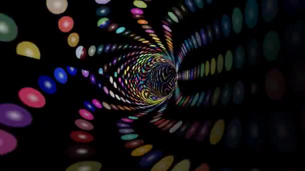 Driving Colorful Dots Tunnel — ストック動画