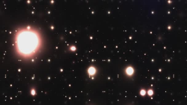 Vesmír Hvězdami Pohybujícími Galaxiemi — Stock video