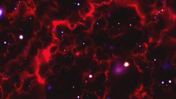 Space Universe Dengan Bintang Dan Galaksi Bergerak — Stok Video