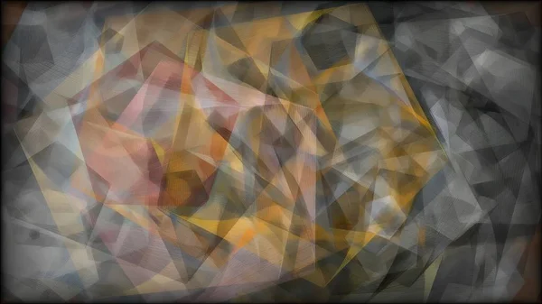 Kuber Och Trianglar Hand Rita Digital Konst — Stockfoto