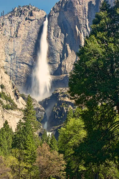 Felső és alsó Yosemite-vízesés — Stock Fotó