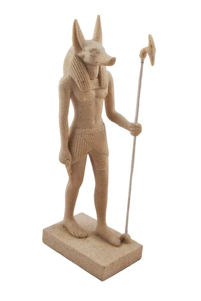 Egyptische standbeeld anubis Rechtenvrije Stockafbeeldingen