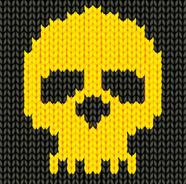 Knitted skeleton — Stock Vector