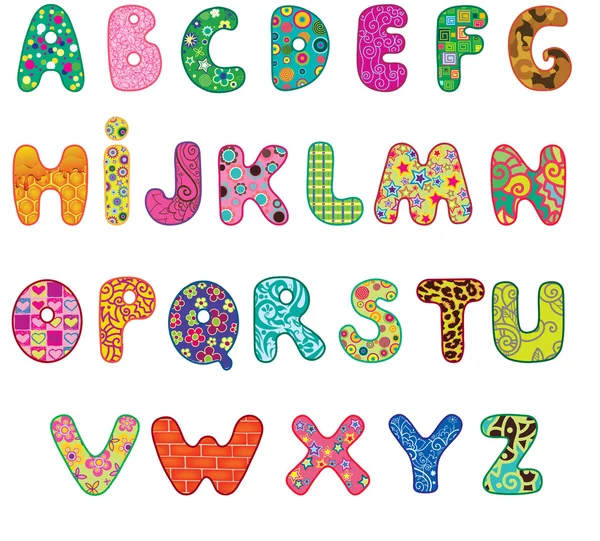 Cute alphabet — Stock Vector