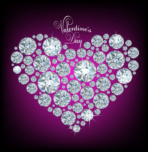 Shiny diamond heart — Stock Illustration Shiny diamond heart Royalty Free Stock Vectors