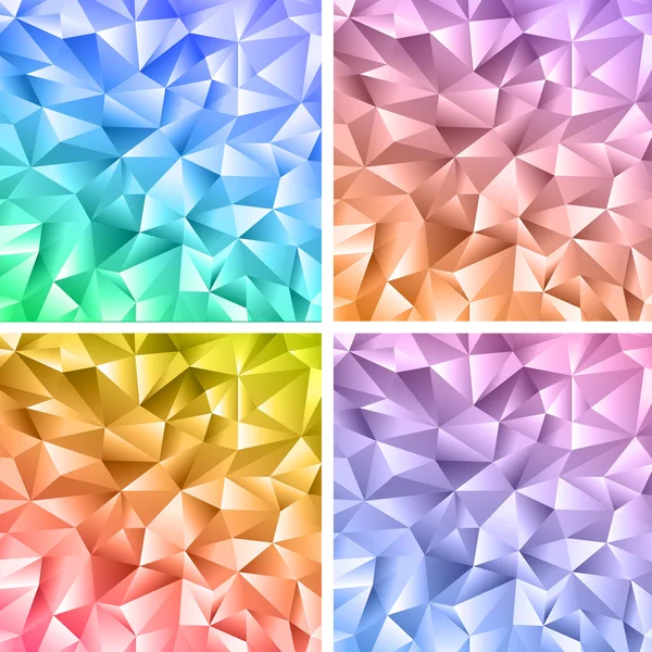 Abstracte crystal kleurrijke achtergronden — Stockvector