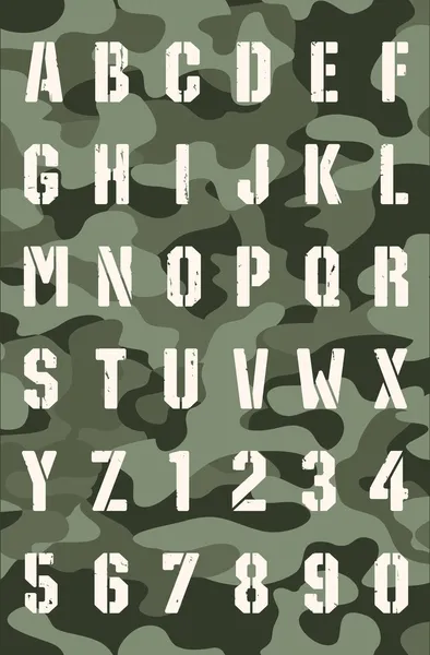 Militärische Grunge-Schrift — Stockvektor