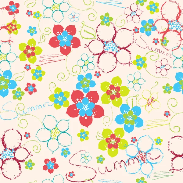 Floral hand drawn background — Stock Vector