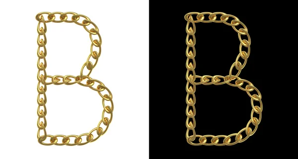 Zlaté písmeno b — Stock fotografie