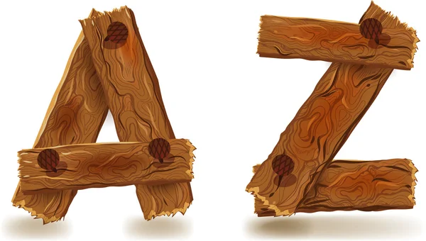 木製の手紙 — ストックベクタ