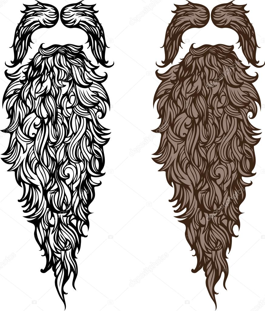 Beard and mustache