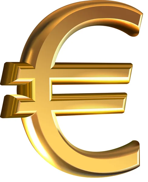 Gold Euro sign — Stock Vector