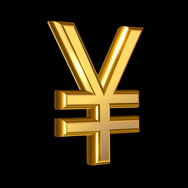 altın para birimi simgesi siyah kırpma yolu ile izole