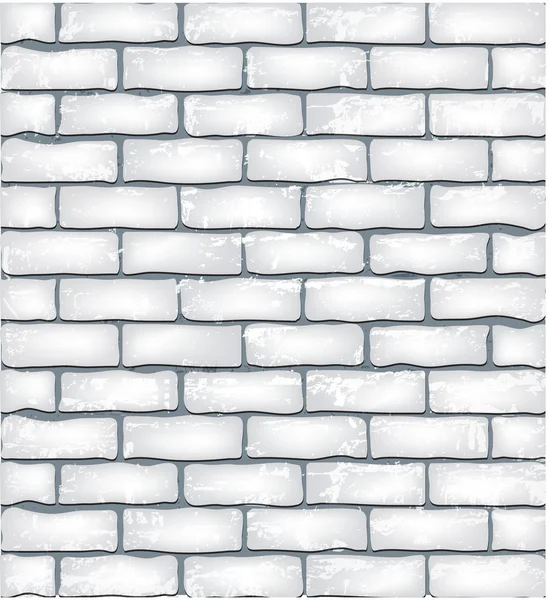 White brick wall. Seamless pattern. — Stock Vector