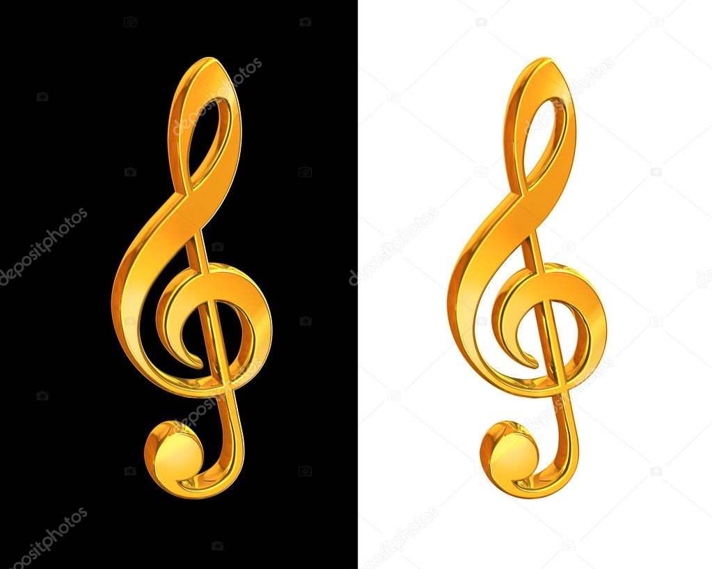 Gold treble clef