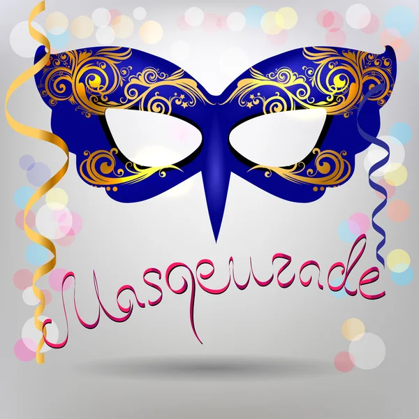 Illustration vectorielle du masque de luxe pour mascarade — Image vectorielle
