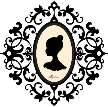 madalyon ile bir kız portresi