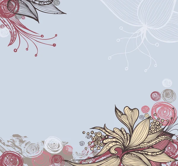 Blumenmuster Hintergrund in sanfter Färbung — Stockvektor
