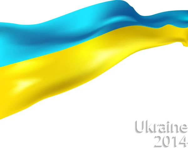 Флаг Украины на ветру — стоковый вектор