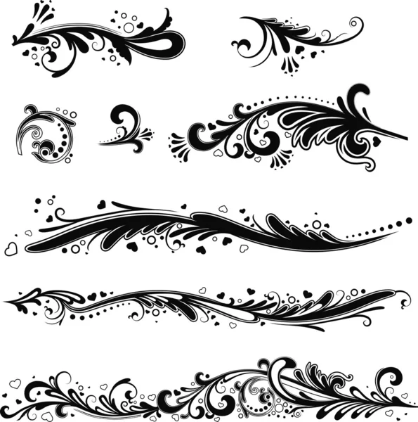 Set of horizontal patterns — Stock Vector