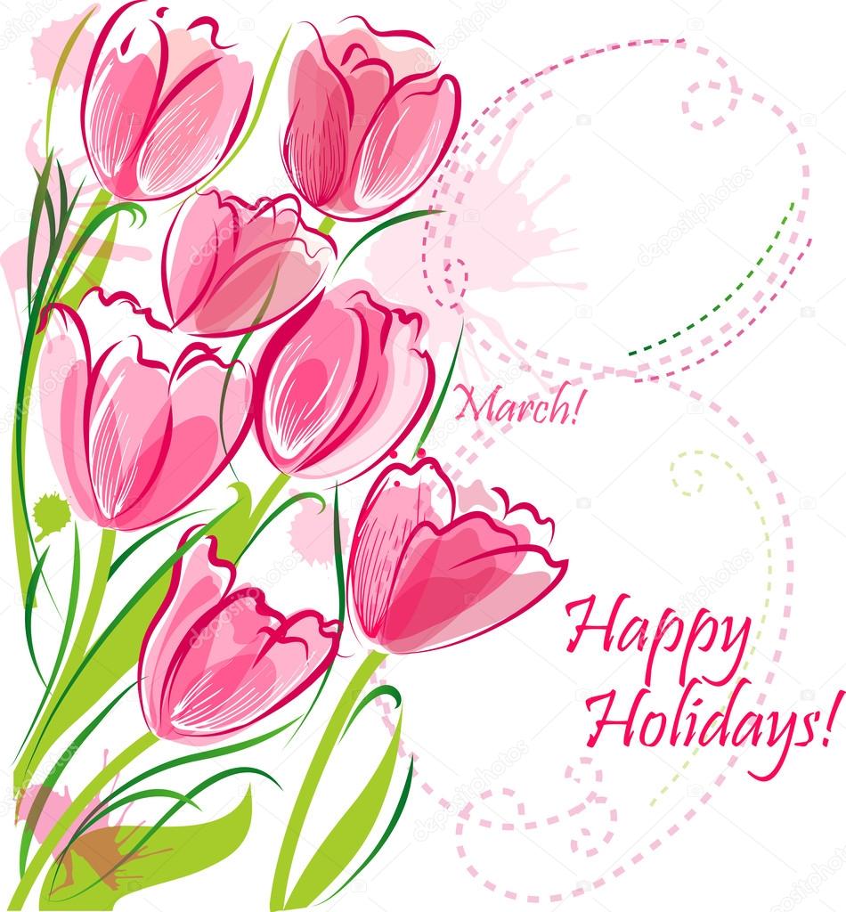 Card for 8 March holiday