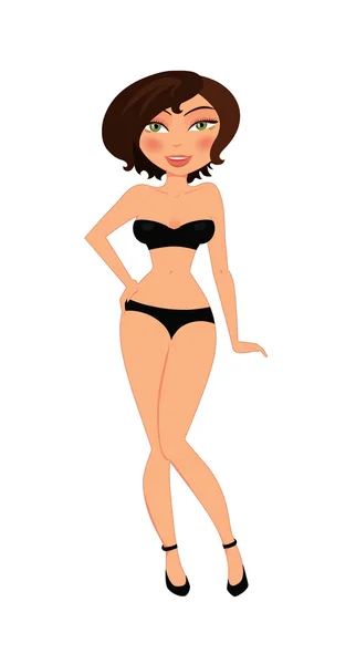 Femme en bikini — Image vectorielle